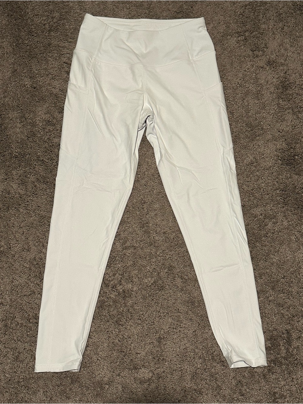 Oalka White High-Waist Athletic Leggings
